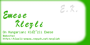 emese klezli business card